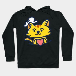 Cute cat holding your heart Hoodie